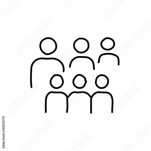 vector illustration of growth icon element with outline style	
