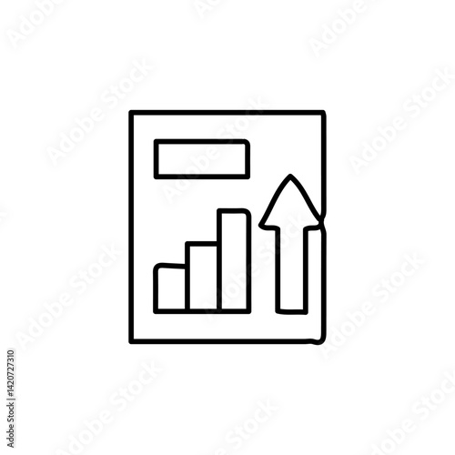 vector illustration of growth icon element with outline style	
