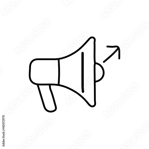 vector illustration of growth icon element with outline style	
