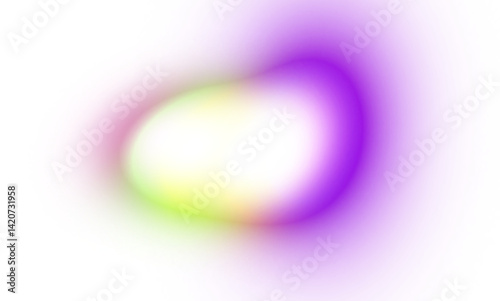Transparent neon glowing lens flare effects for overlay photo. Transparent light leaks, film grain glowing neon.