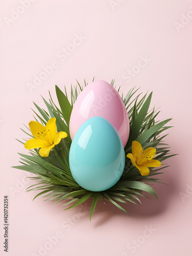Pasqua. Sfondo. Ai generated.
