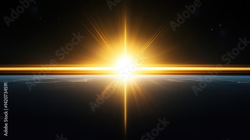 Ethereal light flares and glowing streaks, a dreamlike abstract composition evoking serenity and wonder