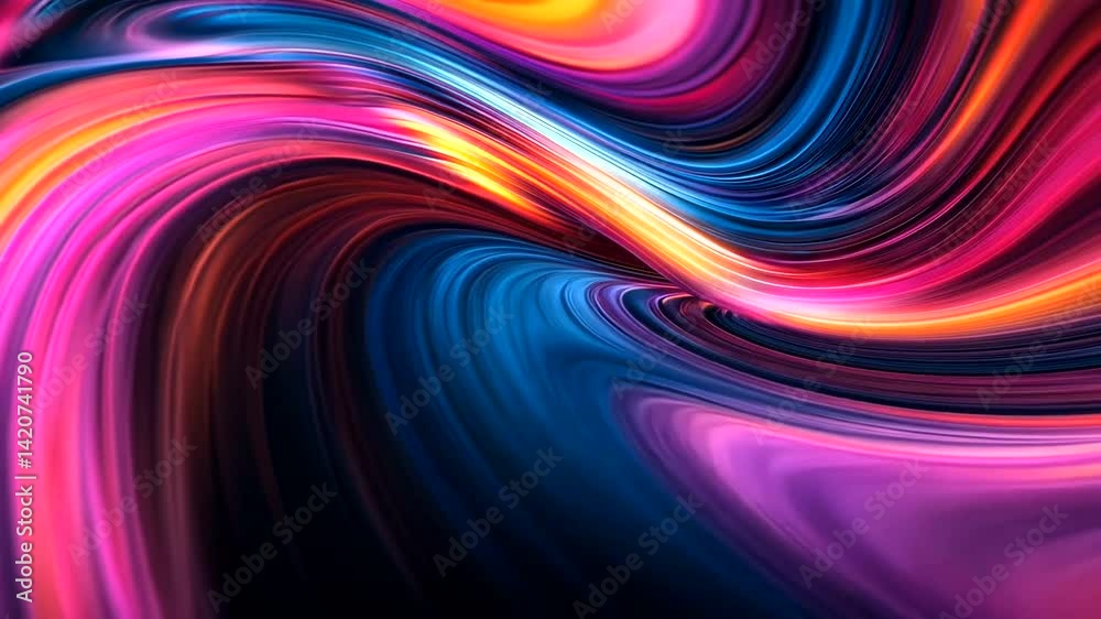 Abstract swirling vibrant colors. dynamic energy visual art. potential use background design, wallpaper