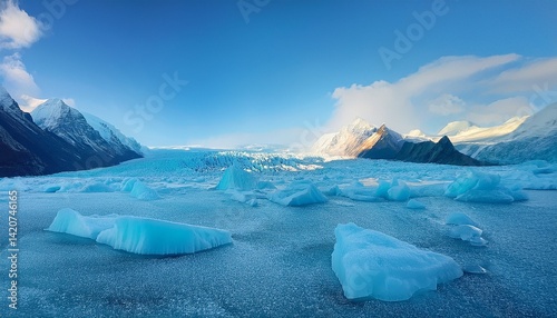 The world is a tranquil haven of ice.  