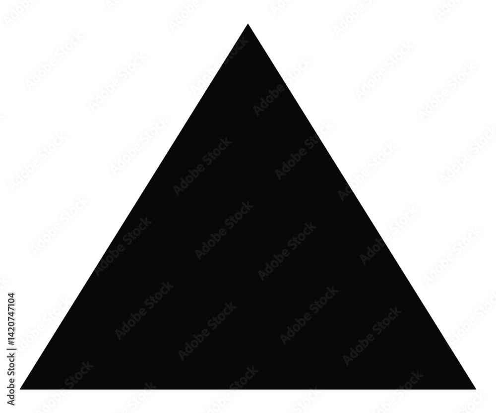Triangle up arrow or pyramid flat vector icon for apps and websites, Vector illustration. 