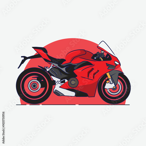 Motocycle Motosport Red Moto