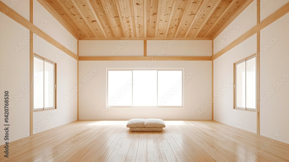 Fototapeta premium Interior and Nature Backgrounds – Modern Rooms and Outdoor Views