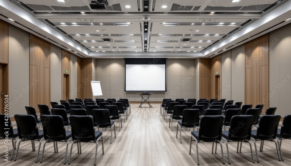Obraz premium Conference setup in modern meeting room business event professional environment indoor contemporary design
