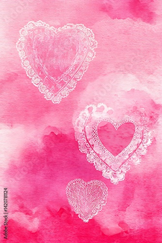 Romantic Watercolor Hearts: A Valentine's Day Design