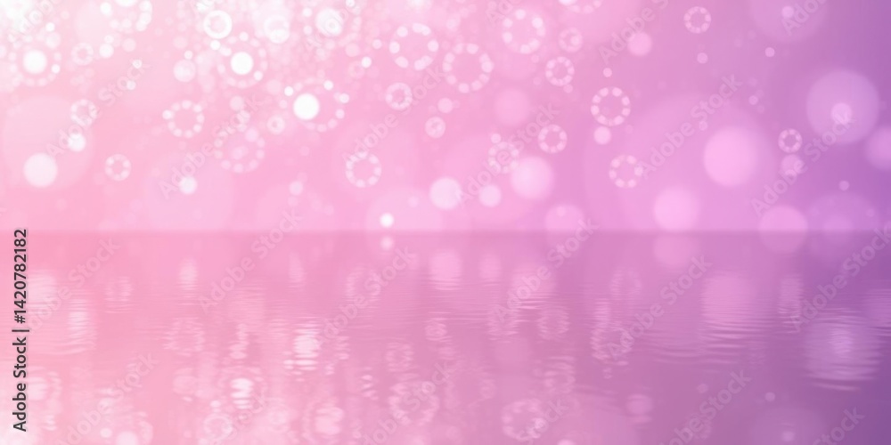 Pink Water Reflection Abstract Background Soft Bokeh Lights