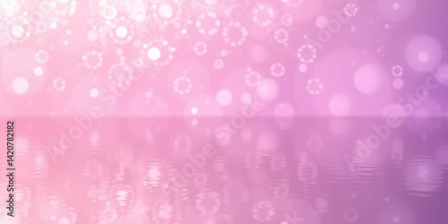 Obraz na płótnie Pink Water Reflection Abstract Background Soft Bokeh Lights w salonie