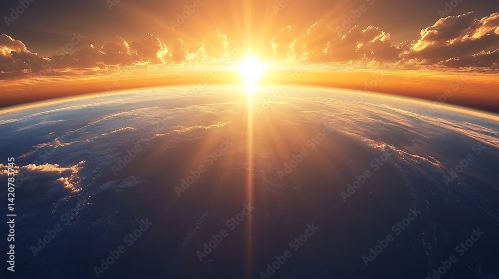 Obraz premium Sunrise over Earth