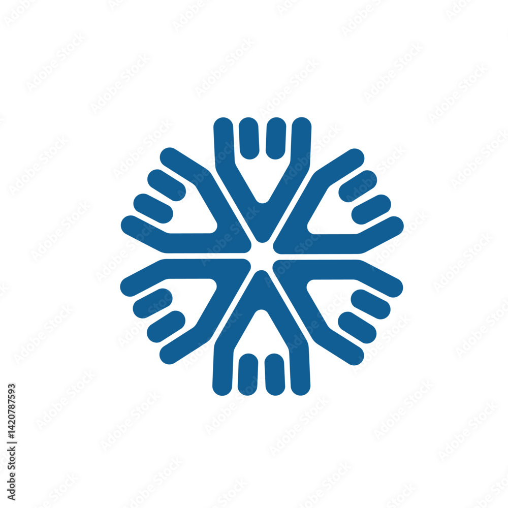 Network and Community team work support logo. Network and Community team work support logo.