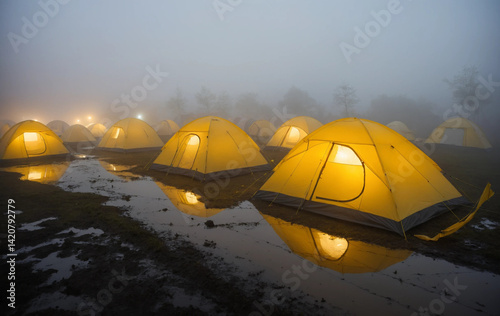 tent in the night