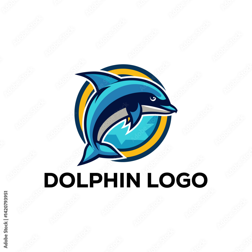 Fototapeta premium dolphin logo vector
