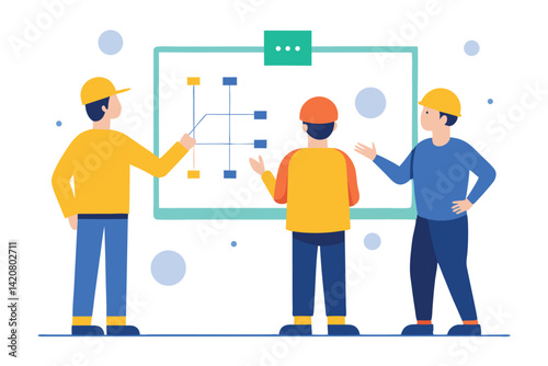 business people discussing project