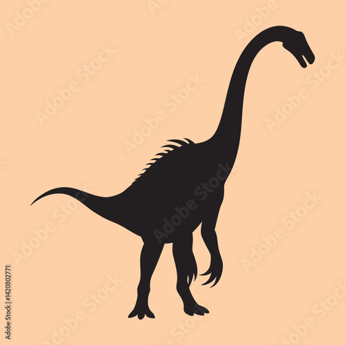 Majestic Dinosaur Silhouette Vector.

