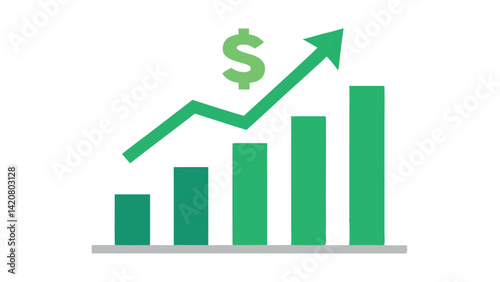 graph with dollar sign