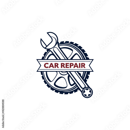 car repair logo vector 