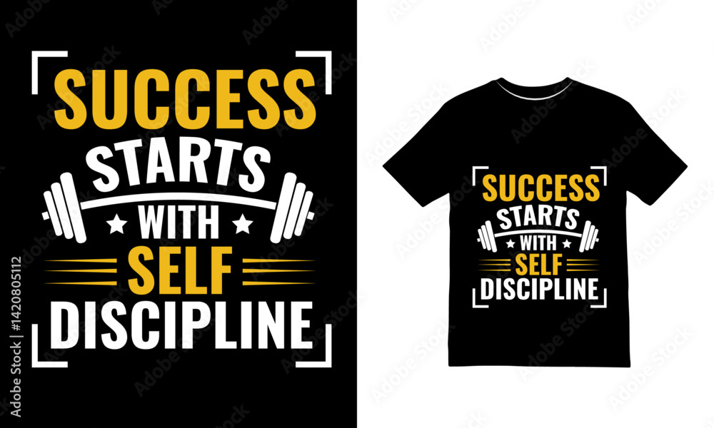 Success Starts With Self Discipline Motivational Gym T Shirt Success Starts With Self Discipline Motivational Gym T Shirt