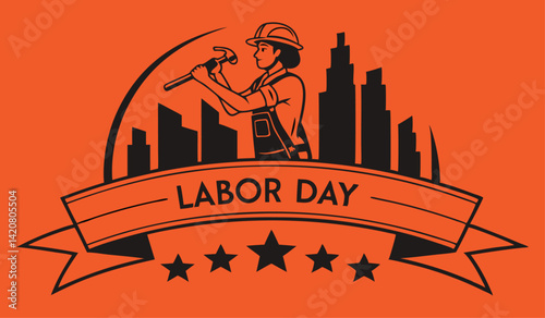 Labor Day Vector Illustration for Celebrating Workers and Their Contributions

