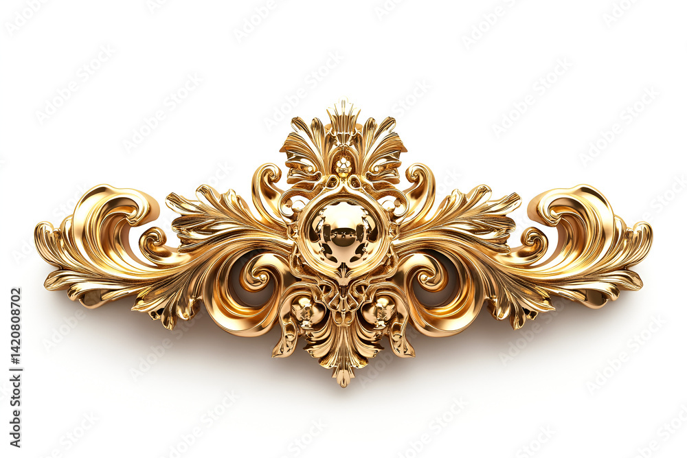 Elegant Gold Ornament Royal Baroque Design Luxury Decor Elegant Gold Ornament Royal Baroque Design Luxury Decor