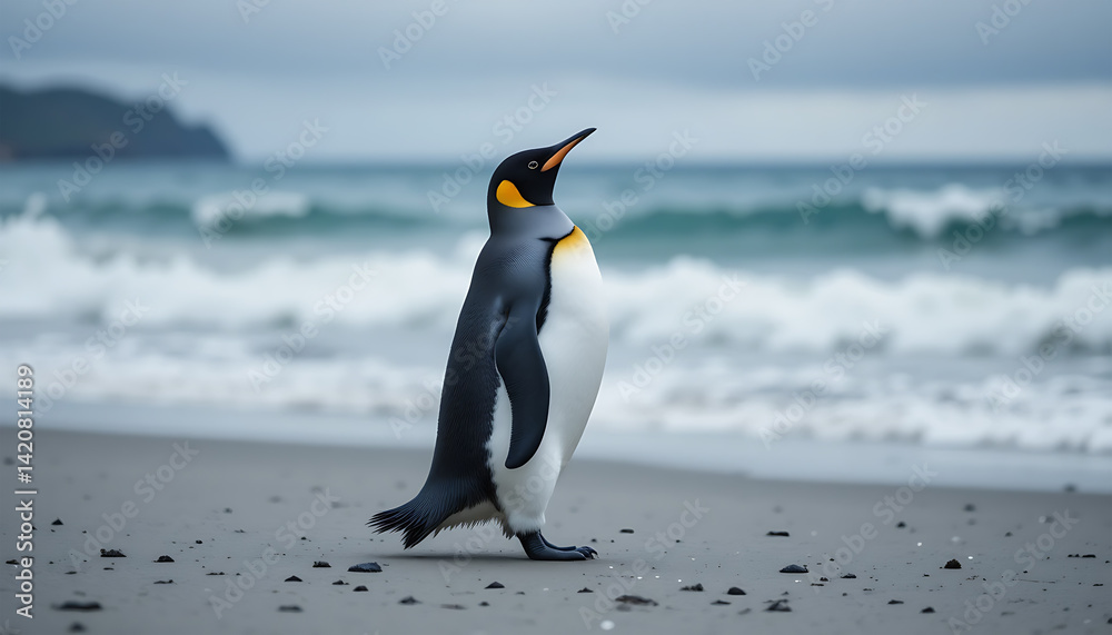 Fototapeta premium King Penguin on a Beach