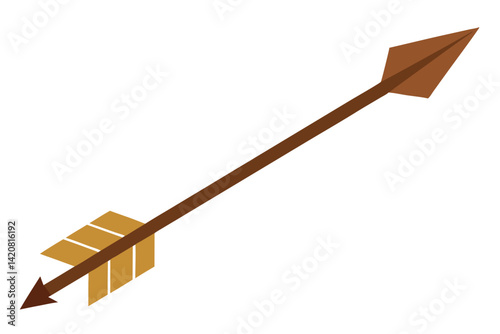 3d render of a golden arrow with a ladder
