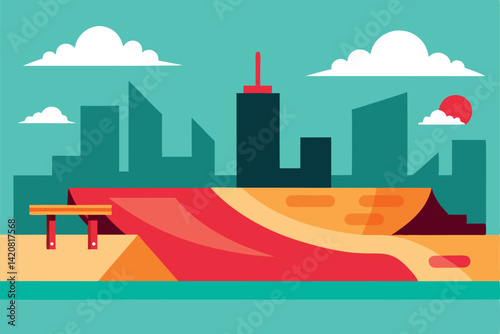 vector illustration of a modern city