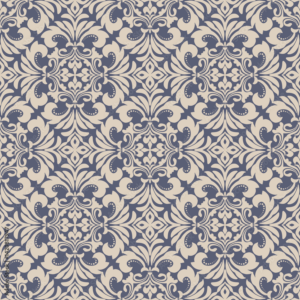 Elegant Damask Seamless Pattern. Vector design for Wallpaper, Fabric, Branding, Packaging, Invitations, Wedding, Home Decor Design Elegant Damask Seamless Pattern. Vector design for Wallpaper, Fabric, Branding, Packaging, Invitations, Wedding, Home Decor Design