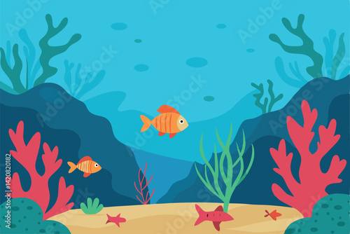 coral reef and fishes