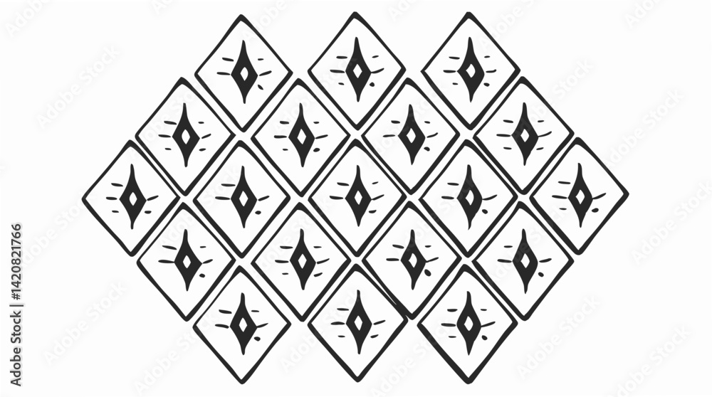 Fototapeta premium Zander Pattern Vector Art