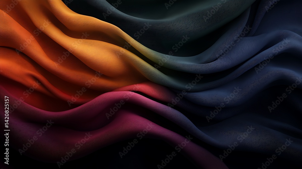 Obraz premium a rainbow colored fabric