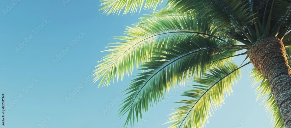 Lush Palm Against a Clear Sky (1) Lush Palm Against a Clear Sky (1)