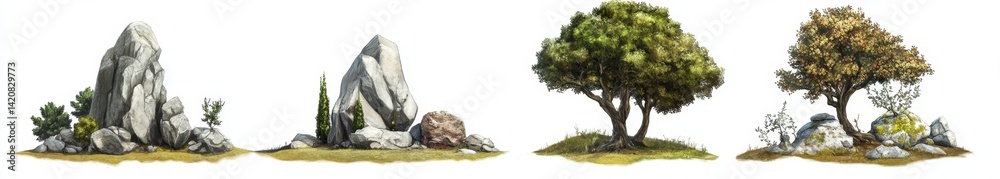 Fototapeta premium A Collection of Assorted Natural Elements