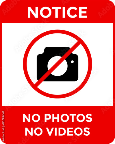 Prohibited symbol sign set. no camera, photos, icons. prohibit icon logo collection. Stop photograph warning symbol
