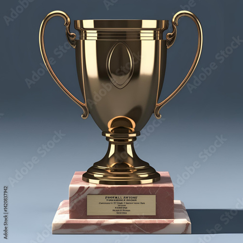 gold cup isolated on white background