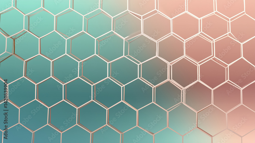 Abstract Hexagonal Pattern With Gradient Background Abstract Hexagonal Pattern With Gradient Background
