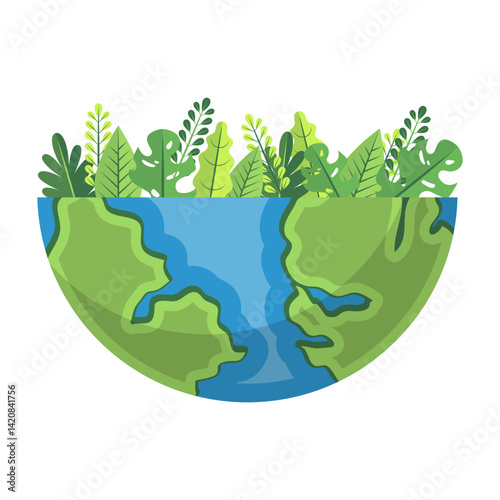 Happy Earth Day Illustration