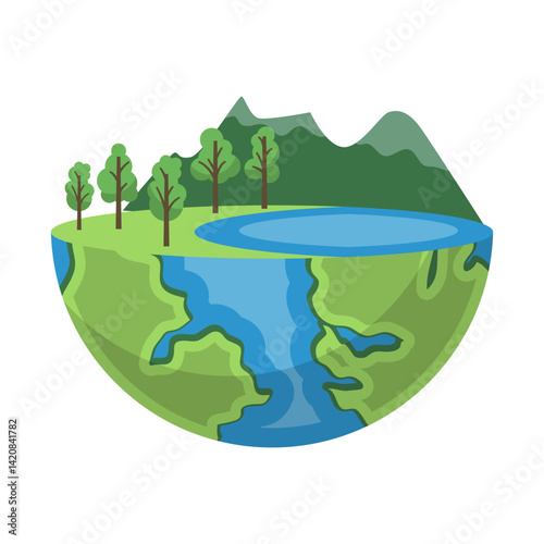 Happy Earth Day Illustration