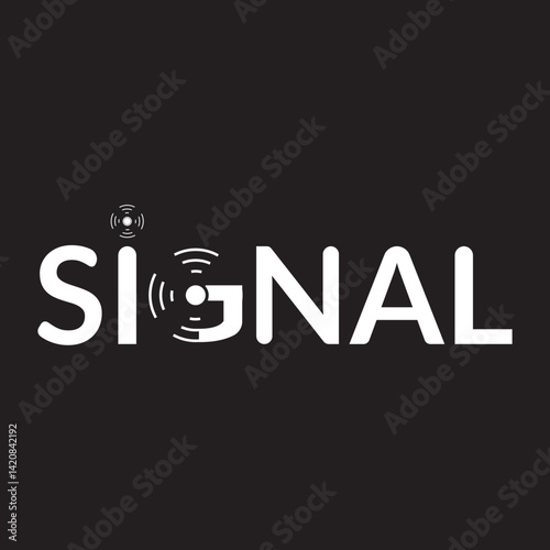 PrintSignal icon. Sign and symbol. Vector illustration on white background.