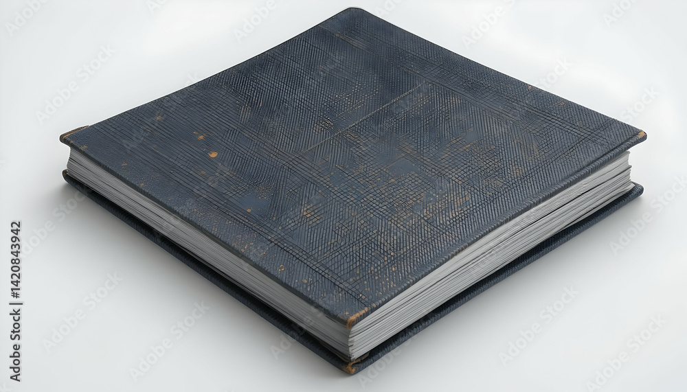 Obraz premium Aged dark blue square book