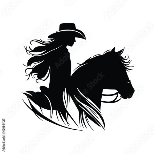 Cowgirl Vector art.