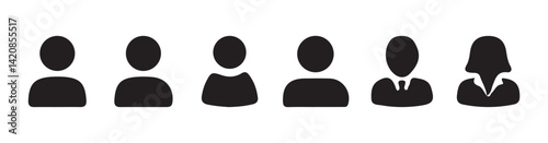 User icon vector set. Profile and people silhouette collection. User icon for web site, User icon vector illustration Eps 10