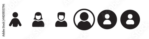 User icon vector set. Profile and people silhouette collection. User icon for web site, User icon vector illustration Eps 10
