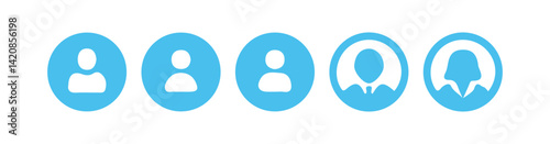 User icon vector set. Profile and people silhouette collection. User icon for web site, User icon vector illustration Eps 10