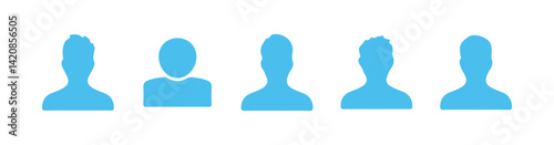 User account profile blue icon. Vector Illustration Eps 10