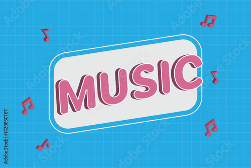 Editable text effect korean music 3d cartoon style premium vector