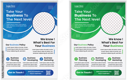 Corporate Business Marketing Flyer Design vector Template for Professional Services Promotion