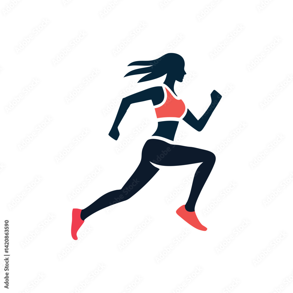 runner logo vector illustration runner logo vector illustration